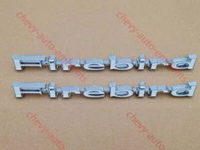 2Pc Silver Fits 1967-69 Firebird Trans Am Front Fender Emblem Badge 9796319