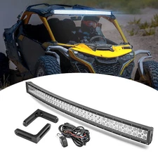 WEISEN Roof 42" LED Light Bar Mounts Wire Kit For Can Am Maverick X3 Max 2017-25