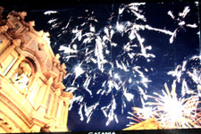 CARTOLINA CATANIA FESTA DI SANT'AGATA FUOCHI ARTIFICIALI SICILIA