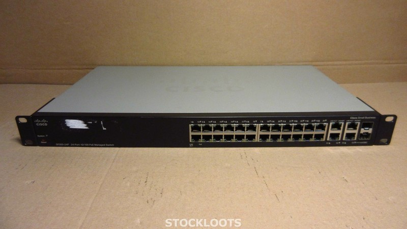 Cisco SRW224G4P-K9 V02 24-Port 10/100 Managed PoE Switch + 2x SFP - SF300-24P