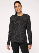 HANG TEN WOMEN'S LONG SLEEVE UPF 50 ZIP POCKET QUICK DRY BLACK SMALL NWT