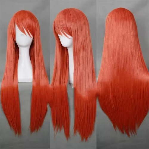 Anime Gintama Kagura Cosplay Wigs Long Orange Heat resistant Fiber Hair - Picture 4 of 4