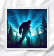 Bigfoot Fabric Panel for Quilting, Sewing, Crafting, Craft Fabric, Quilt Block