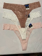 INC international concepts 3 Pair Lace Thongs in Pink/Rose/White ,Size XL, 24