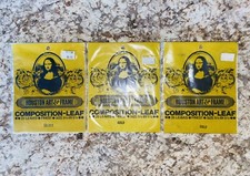 LOT OF 3 HOUSTON ART FRAME COMPOSITION LEAF 25 LEAVES EACH GOLD AND SILVER