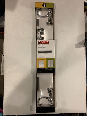 Delta 20  Handle With Knobs For Sliding Tub Or Shower Doors SDBR012-PC-R