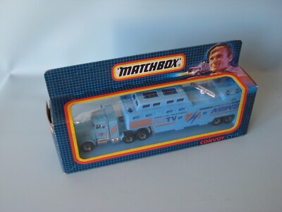 Matchbox Convoy Satellite Television Peterbilt Tracking Truck Lt blau CY15 boxed