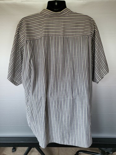 Vintage Men's HONORS Short Sleeve Striped Button Down Shirt | Size XXXL - Picture 5 of 6