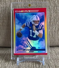 🔥Custom DANIEL JONES Indianapolis Colts "Hot Gun" REFRACTOR ACEO Art Card!🔥