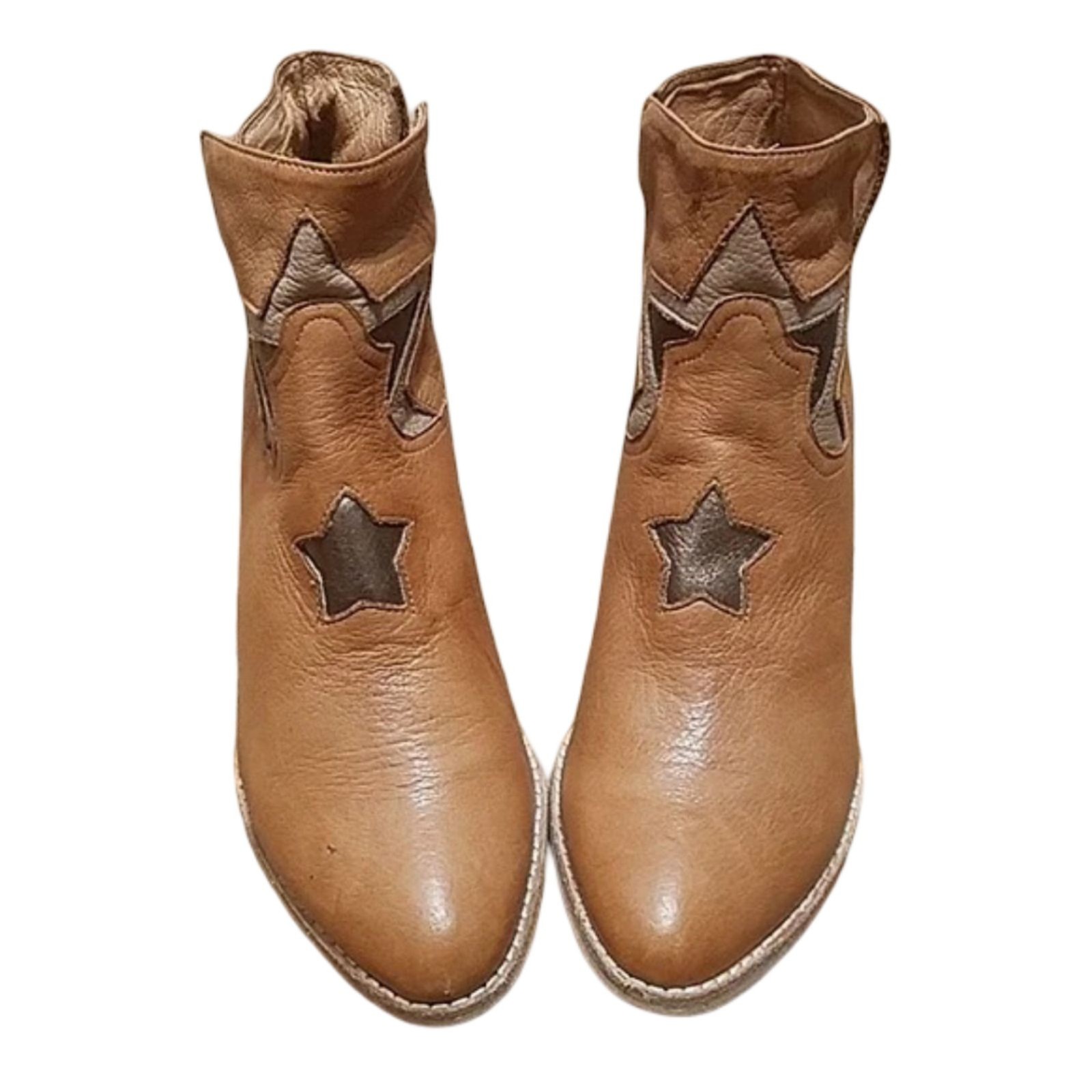 Anthropologie Silent D Wayte Tan leather Western … - image 4