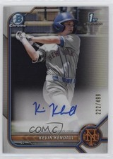 2022 Bowman Chrome Prospect Refractor 222/499 Kevin Kendall #CPA-KK Auto v9t