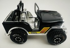 Vintage Tonka Jeep Pressed Steel Black Chrome Wheels USA 1978 5