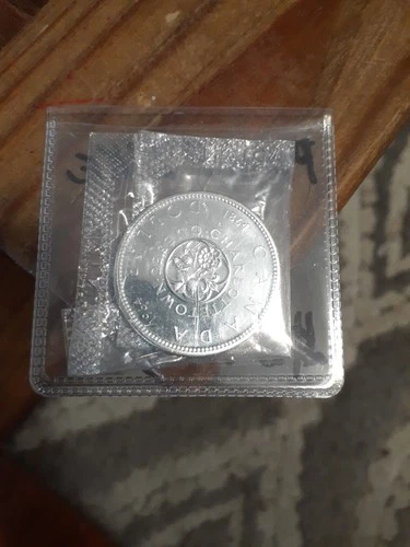 1964 Canada Silver Dollar, Proof-Like Uncir Comes In Original Cellophane