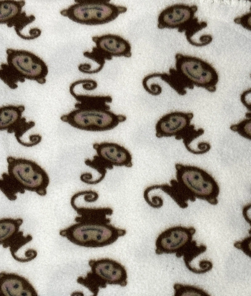 Manta de bebé Simply Home de colección cola rizada mono vellón puntada borde suave amorosa Foto 3 de 4