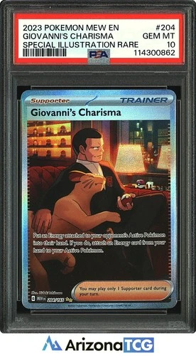 Pokemon 2023 Giovanni's Charisma 204/165 SIR Scarlet & Violet 151 GEM MT PSA 10