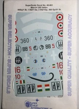 1/48 SuperScale Macchi 205 Veltro Decals  360 Sq/51 St, 1 Sq/1 Gp, 88 Sq/1 ST
