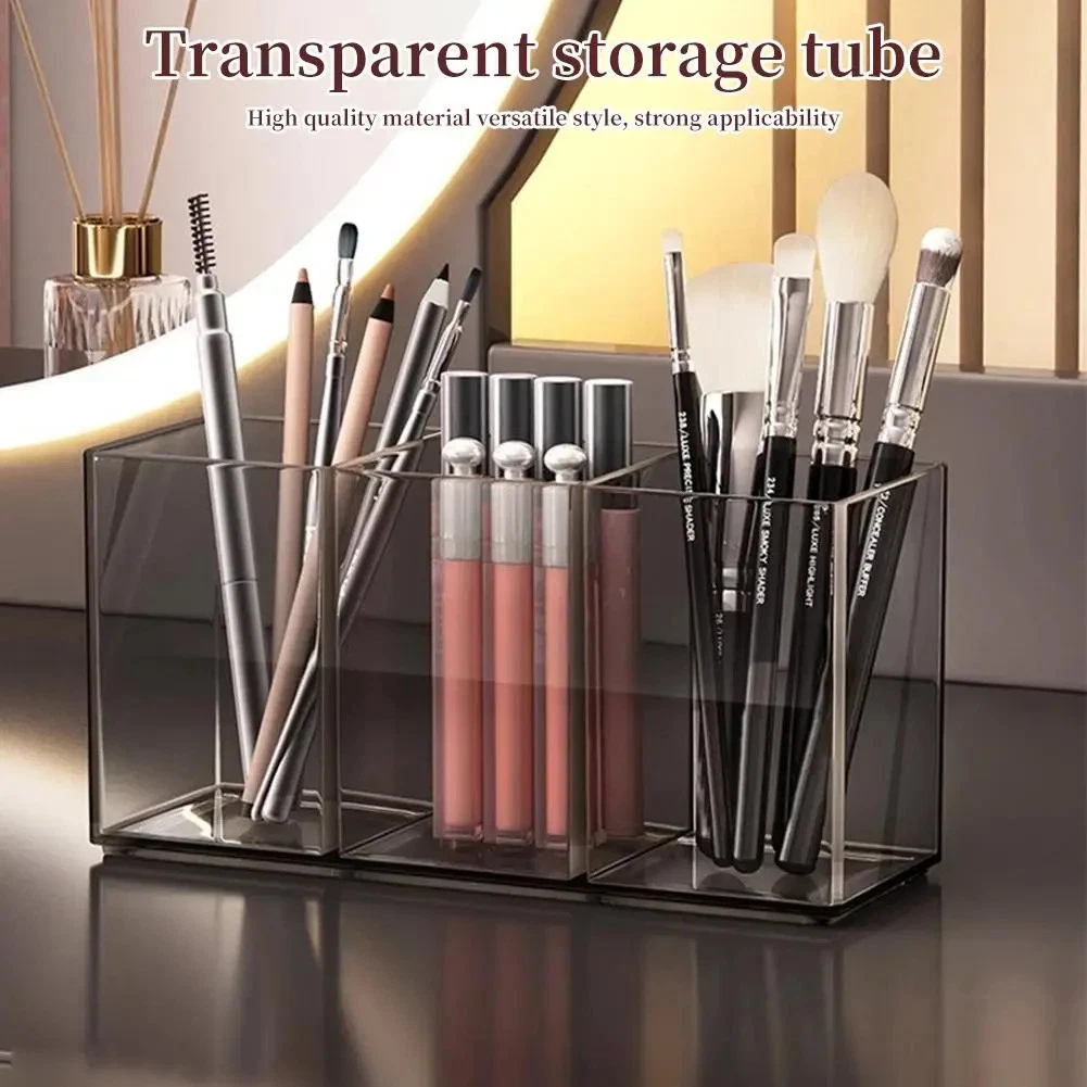 2PCS 3-Compartment Acrylic Makeup Organizer Brush Holder Bathroom Storage
Opens in a new window or t