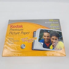 Kodak 1368158 Premium Picture Paper High Gloss, 4 X 6 125 Sheets Inkjet Printers