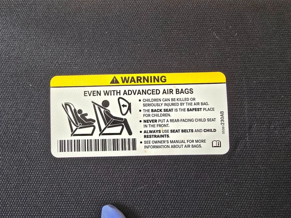 2008-16 Dodge Grand Caravan Chrysler Town Country Sun Visors Homelink Black A179 - Image 4 of 4