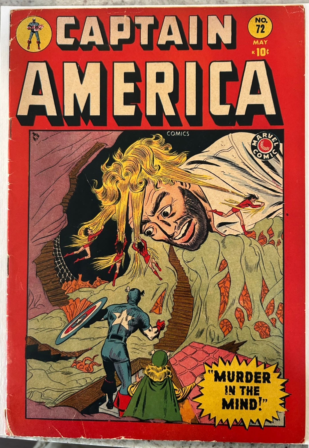 CAPTAIN AMERICA COMICS #72 1949 WEIRD TALES Golden Girl & Trickster app Witness