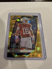 Panini 2025 Prizm Draft Picks Arch Manning #166 Rated Prospect Texas Gold Ice