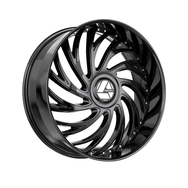 1 X Azara AZX-101 Gloss Black 28X9.5 Blank 78.1 Hub 15 Offset