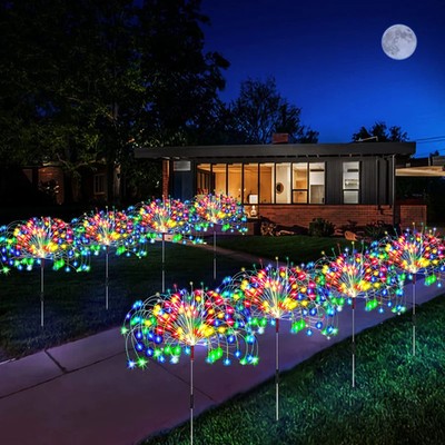 Solar LED Feuerwerk Lichter Garten Dekoration Außenbereich Weg Party Weihnachts