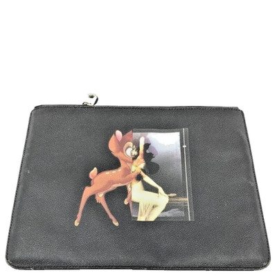 GIVENCHY Authentic Collaboration Clutch Bag Flat Pouch Travel Handbag Zipper