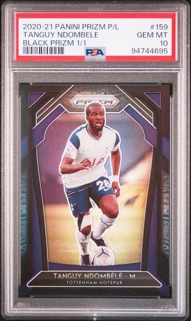 2020-21 Panini EPL Soccer Prizm TANGUY NDOMBELE #159 1/1 Black Prizm PSA 10
