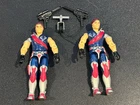 gi joe lot figure 1985 Xamot & Tomax Twins 100% complete No Cracked Elbows