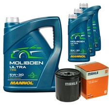 MAHLE Inspektionspaket 8L MANNOL Molibden Ultra 5W-30 für Jeep Wrangler IV 2.0