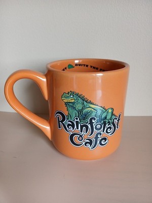 Rainforest Cafe Orange Melon IGGY Iguana Mug The Philosopher He know He's Cool