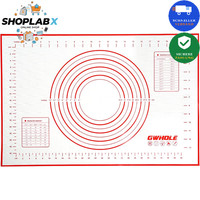 Backmatte Silikon Antihaft Rutschfest Wiederverwendbar Mit Messung 60X40 Cm Rot