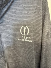 Travis Mathew Men's Golf Top 1/4 Zip  Grey British Open Championship