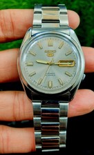 Vintage Of Seiko 5 Automatic 21 Jewels Men Watch Day Date Japan Made 7019-8180