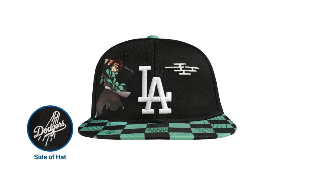 LA Dodgers × Demon Slayer キャップ LA Dodgers, Demon Slayer x Dodger Collab Hat - 08/15/2025