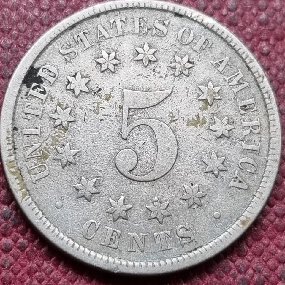 1876 Shield Nickel 5c Better Grade #96000 - Image 2 of 2