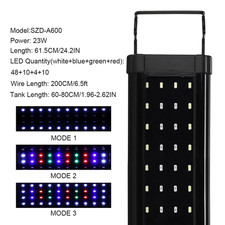 Aquarium LED Light Super Slim Fish Tank Aquatic Plant Grow Lighting Waterproof B