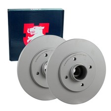 2x JP GROUP BREMSSCHEIBEN Ø238mm VOLL HINTEN passend für RENAULT CLIO