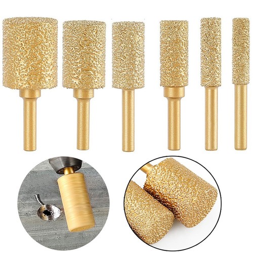 Tête De Meulage Diamantée – Tige Ronde 6 Mm, Lime Rotative, Pour Ponçage Fonte, 1 Pièce