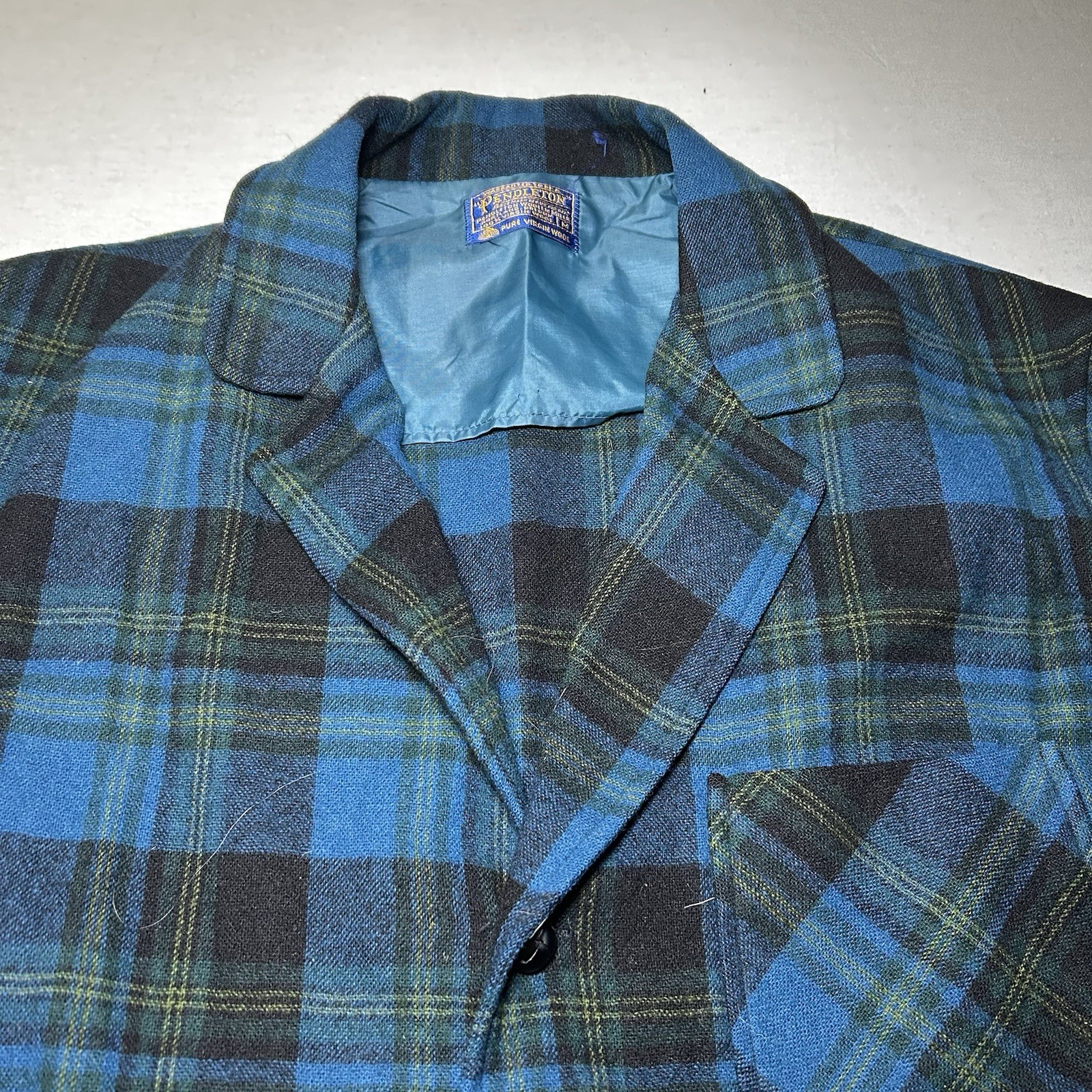 Pendleton 49er Jacket Womens Medium Blue Plaid Sh… - image 3