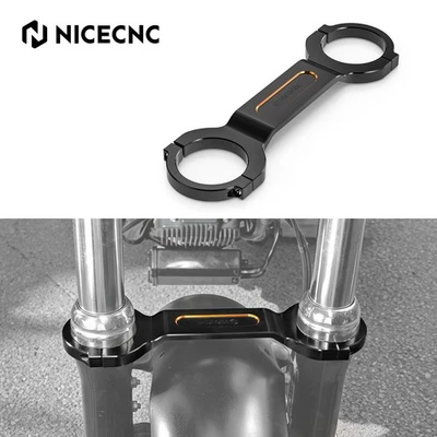 Support de renfort de fourche avant pour Harley Dyna Super Glide FXD 2006-2013 - Photo 1/4