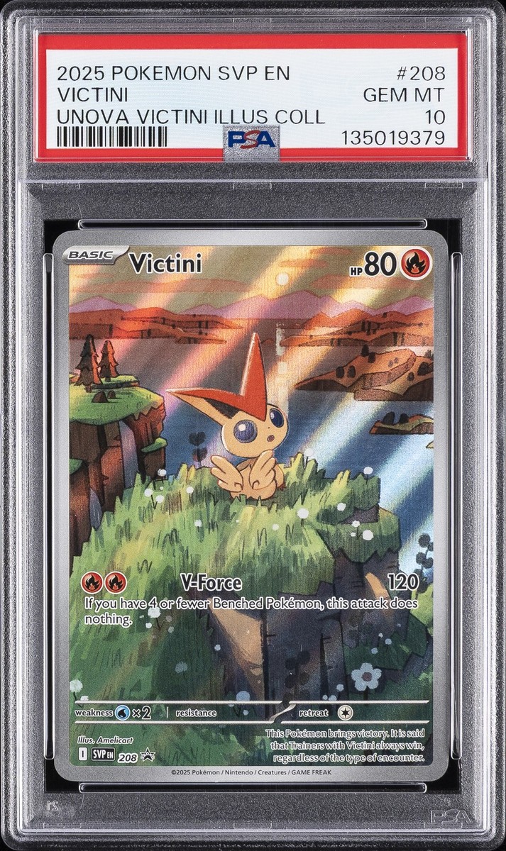 2025 POKEMON SVP EN-SV BLACK STAR PROMO #208 VICTINI PSA 10 | eBay