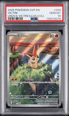 2025 POKEMON SVP EN-SV BLACK STAR PROMO #208 VICTINI PSA 10 | eBay
