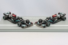 Spark S7860 1/43 MERCEDES-AMG PETRONAS NO.44 NO.77 ABU DHABI GP 2021 2 Cars Set