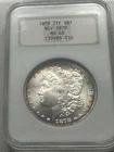 WOW! 1878 NGC 7TF Reverse of 1878 MS63 Morgan Dollar Very  Rare Coin TONING! NR