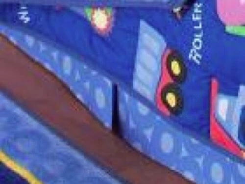 Falda de cama Olive Kids vehículos de construcción camiones de volteo grúas NUEVO  Foto 2 de 3