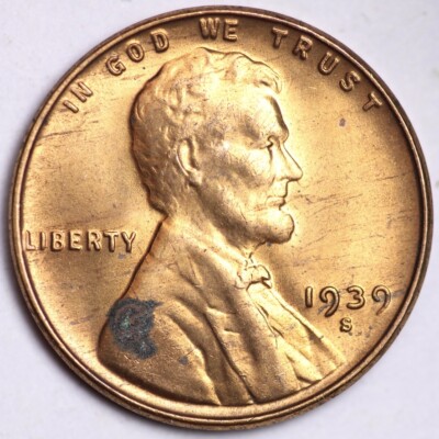1939-S Lincoln Wheat Small Cent CHOICE BU FREE SHIPPING E229 T