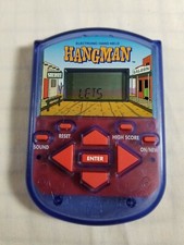Hangman Electronic Handheld Travel Game Milton Bradley 1995 Tested/Works