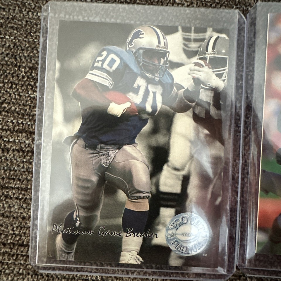3 Barry Sanders Pro Set Pro Set Platinum Football Cards 9091 Detroit